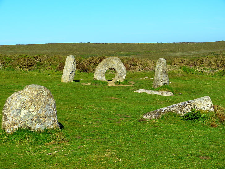 muži tol, cihla, Cornwall, Jižní žlázy, žula, megalithformation, Menhir