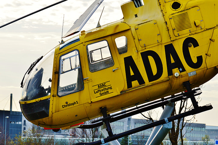 helikopter, ADAC, reševanje s helikopterjem, reševanje zraka, reševanje, Reševalna služba, rumena angel