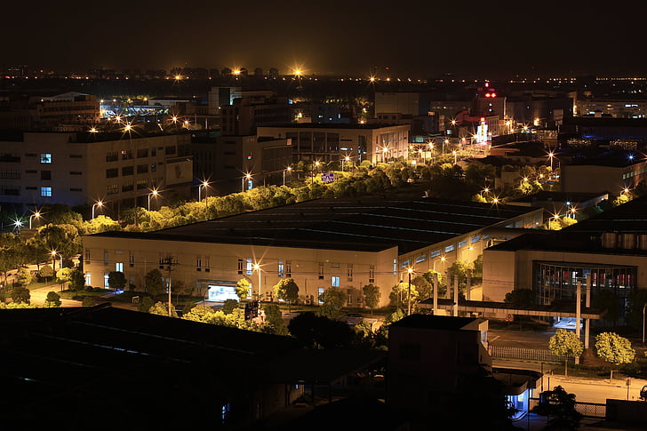 Pudong, ніч, світло, місто розташування