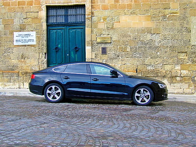 Audi a5, черна кола, луксозен автомобил, Ауди, немска кола, Немски, моторни