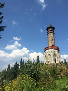 Mirador, Monument, arquitectura, cel, construcció de pedra, República Txeca, muntanyes