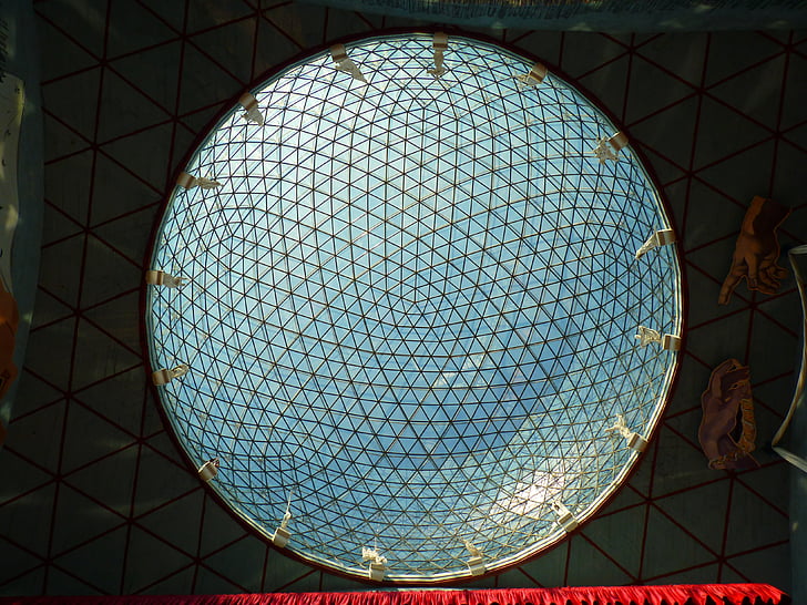 glasskuppel, Dali, Museum, Figueras, Spania