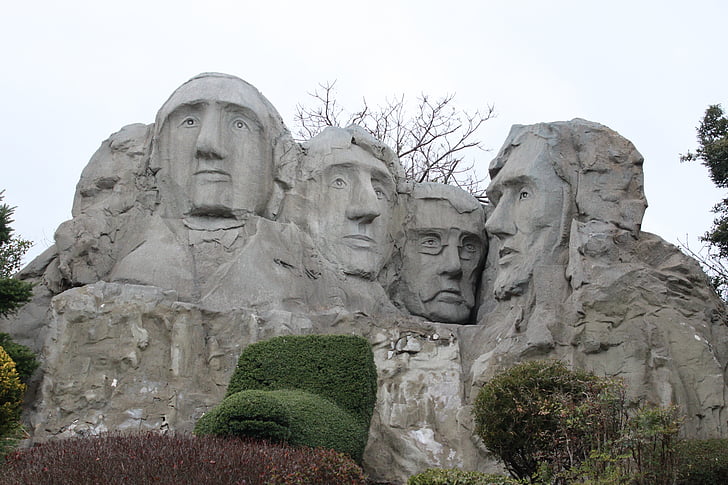 Reclamantul ţară theme park, Jeju, Insula Jeju, destinaţie turistică, turism, Premiul Rushmore, statuie de piatră