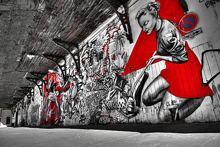 улица, изкуство, Графити, град, градски, произведения на изкуството, художествени