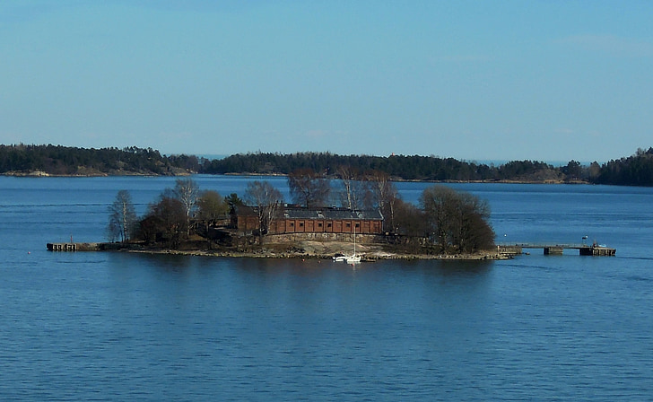 Isla, mar, Archipiélago de, Helsinki, calma, uno, paisaje marino