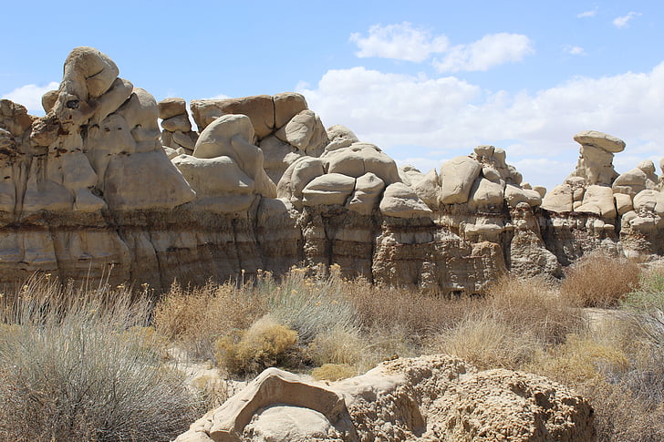 bistai badlands, paysage, sec, Nouveau-Mexique, nature, célèbre place, Rock - objet