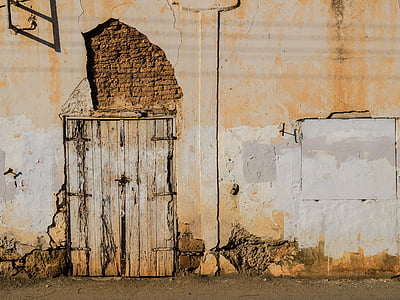 door, wooden, old, aged, weathered, rusty, decay