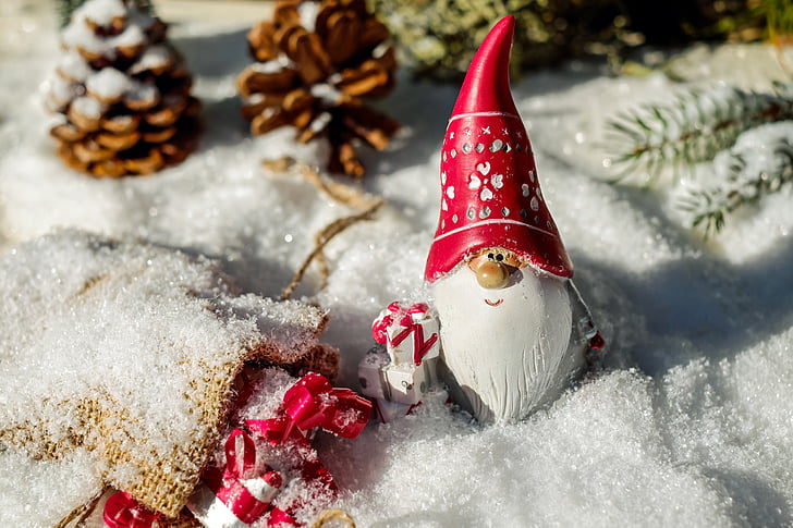Santa claus, vianočným motívom, obrázok, Nicholas, imp, darčeky, zimné