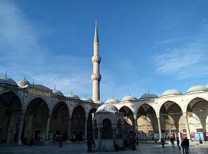 Blå moskén, Istanbul, Turkiska, Moth, Europa, moskén, arkitektur