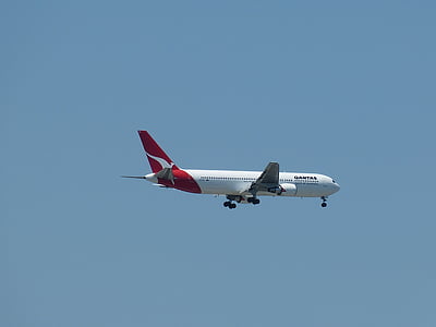 repülőgép, menet közben, légi közlekedés, Jet, leszállás, Ausztrália, Quantas