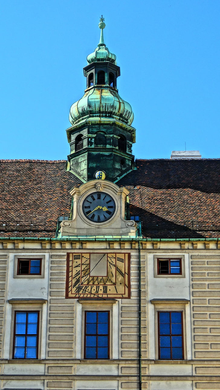 Wiedeń, zegar, Architektura, Wieża
