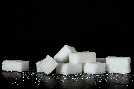 suiker, snoep, zwarte achtergrond, calorieën, voedsel, macht, zachte