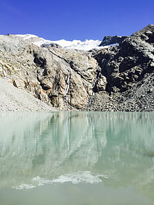 glacial lake, zermatt, snow, valais, series 4000, landscape, high mountains
