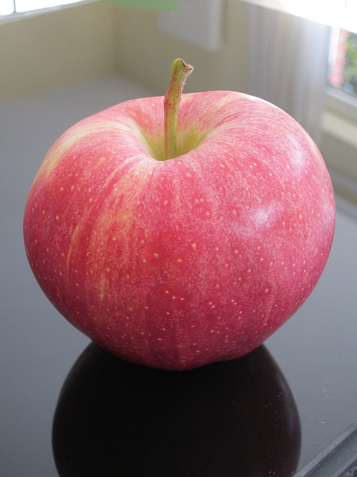 Apple, röd, rött äpple, frukt, läckra, vitaminer, Mogna