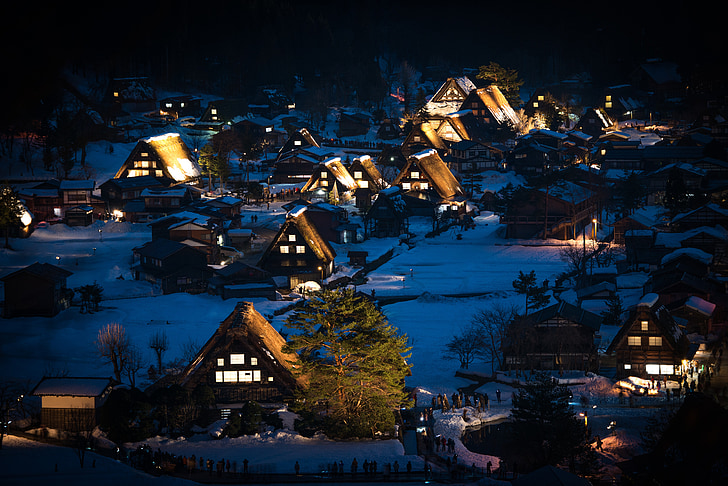 Japão, Shirakawa-go, Gifu, património, vila, UNESCO, Ásia