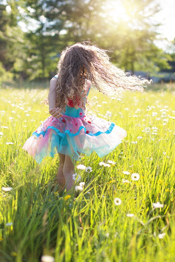 Tanz, kleines Mädchen, twirling, Wirbeln, Ballerina, Kindheit, glücklich