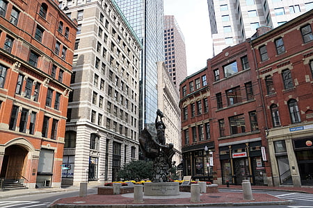 Boston, Stati Uniti d'America, America, New york city, architettura, scena urbana, Via
