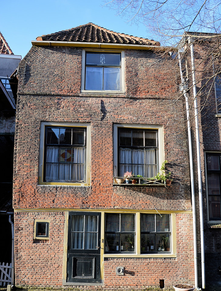 canal, maisons, ville, histoire, architecture, Holland, tradition