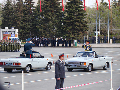 desfile, dia da vitória, área, Samara, o comandante do exército de guardas, Comandante do desfile, relatório