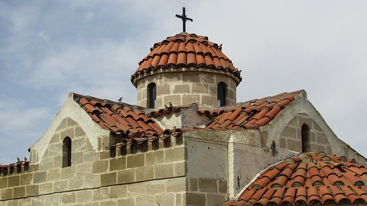 Ciprus, Xylotymbou, Ayios ionas, templom, ortodox, építészet