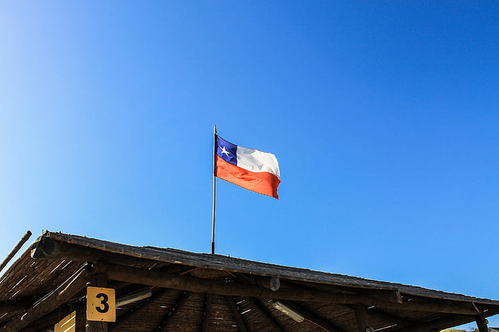 Chile cờ, Chi-lê, bầu trời, bầu trời xanh, thịt nướng