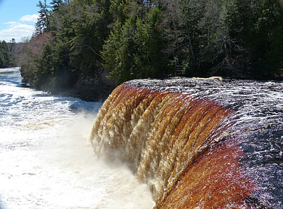 Wasserfall, Wasser, fallen, Natur, Park, Michigan, obere Halbinsel