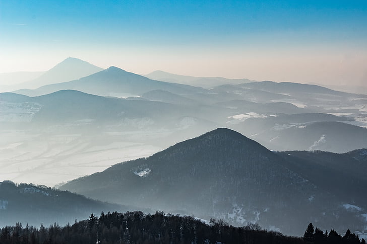 Hills, hory, krajina, Příroda, obloha, cestování, venkovní