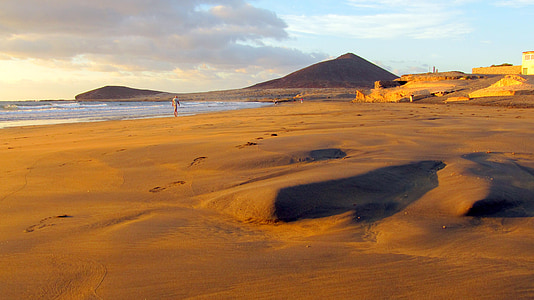 Tenerife, morgenstimmung, El médano, Desert, plaja cu nisip, plajă