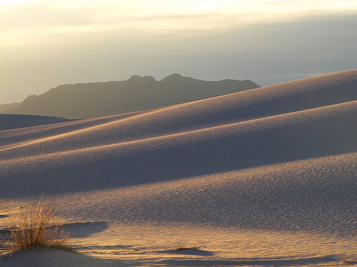 dunas de areia, montanhas, nascer do sol, paisagem, Panorama, deserto, ao ar livre