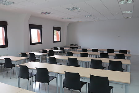 classroom, training, tables, chairs, teaching, office, learning