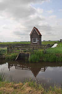 Holande, Friesland, Holandiešu, dekorācijas, ainava, Nīderlande