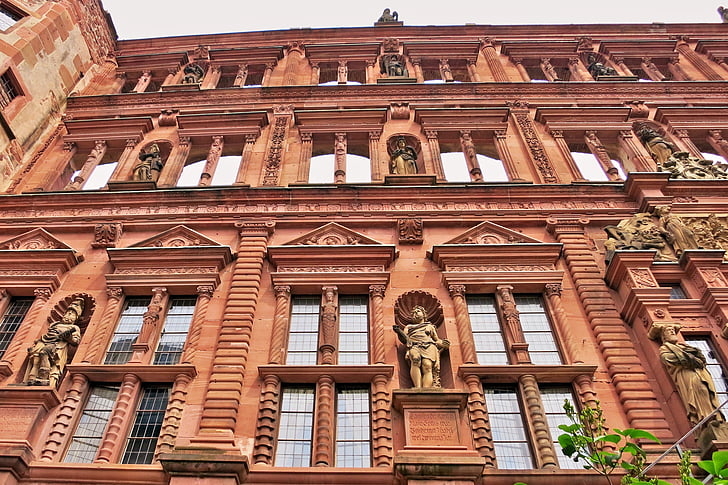 Saksa, Heidelberg, portilta, vanha kaupunki, arkkitehtuuri, rakennus, Heidelberger schloss