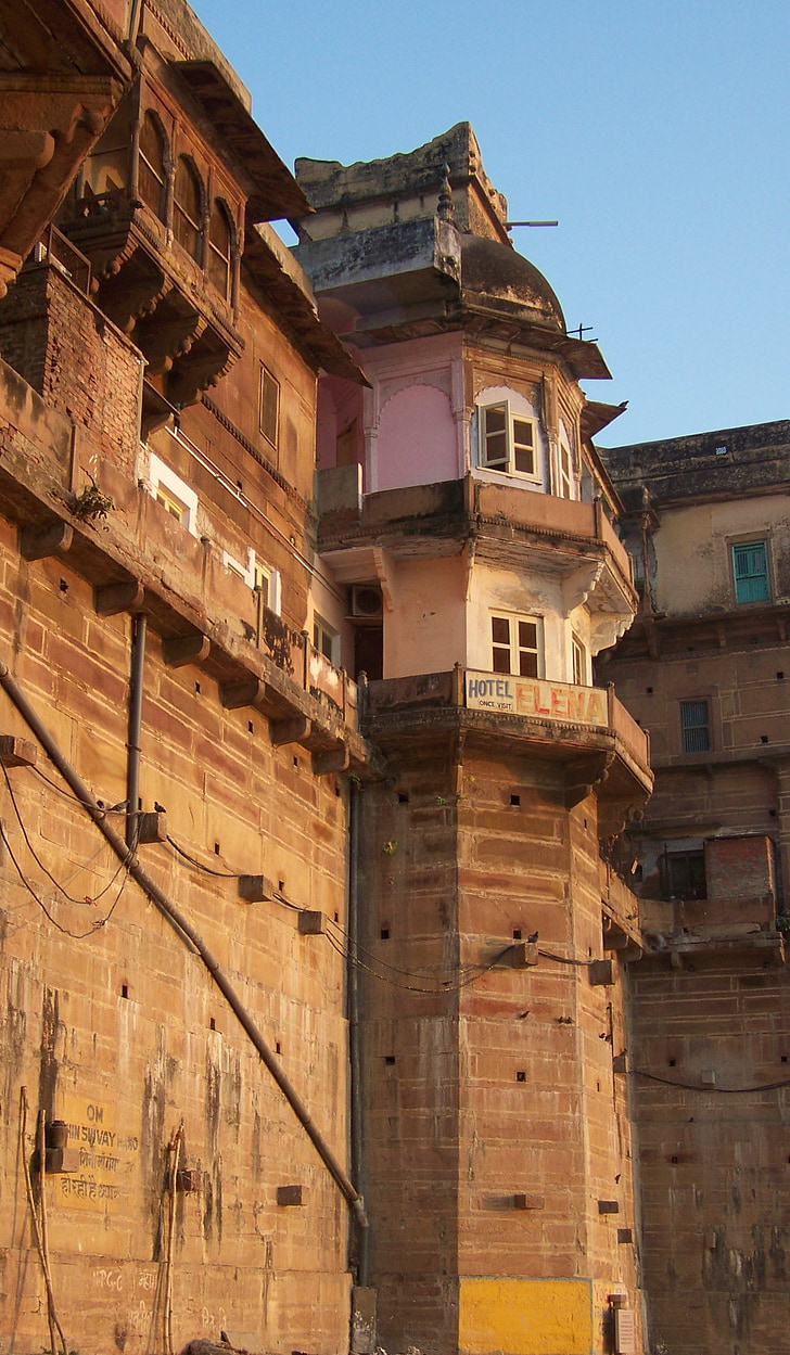 costruzione, antica, vecchio, Varanasi, mattone, Torre, parete