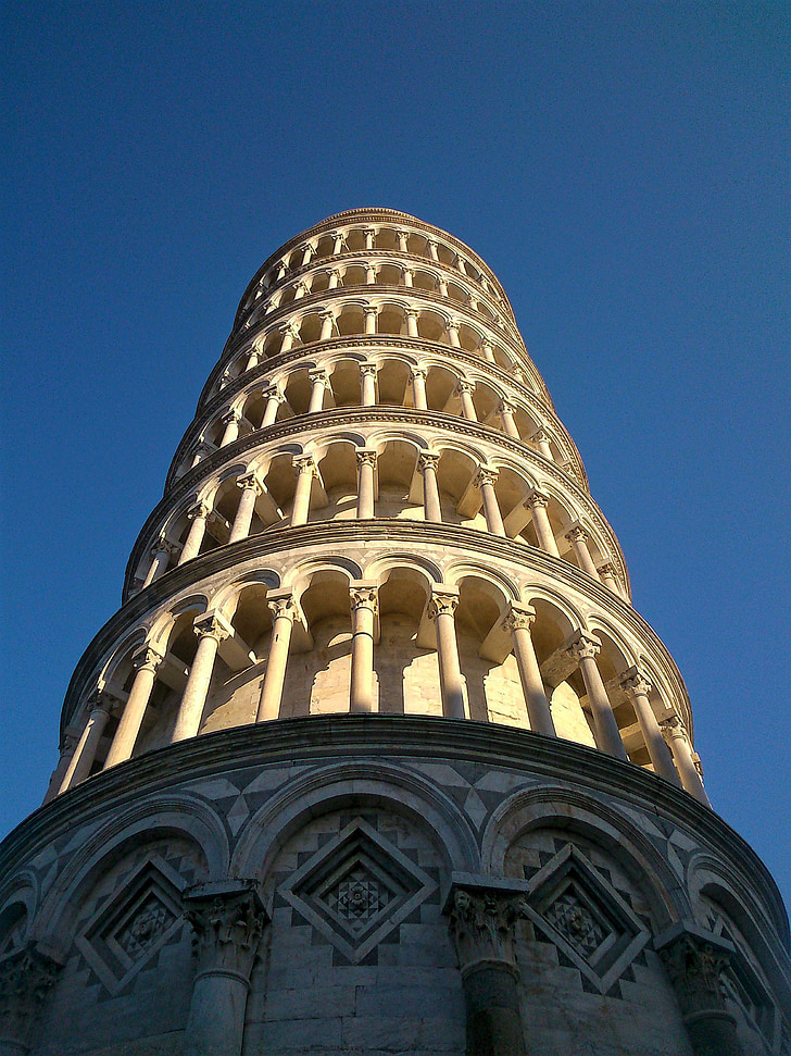 pasviręs bokštas, Piza, Toskana, Italija, garsus, Renesanso