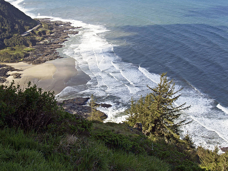 Shoreline, kust, Stille Oceaan, Vista, weergave, landschap, natuur