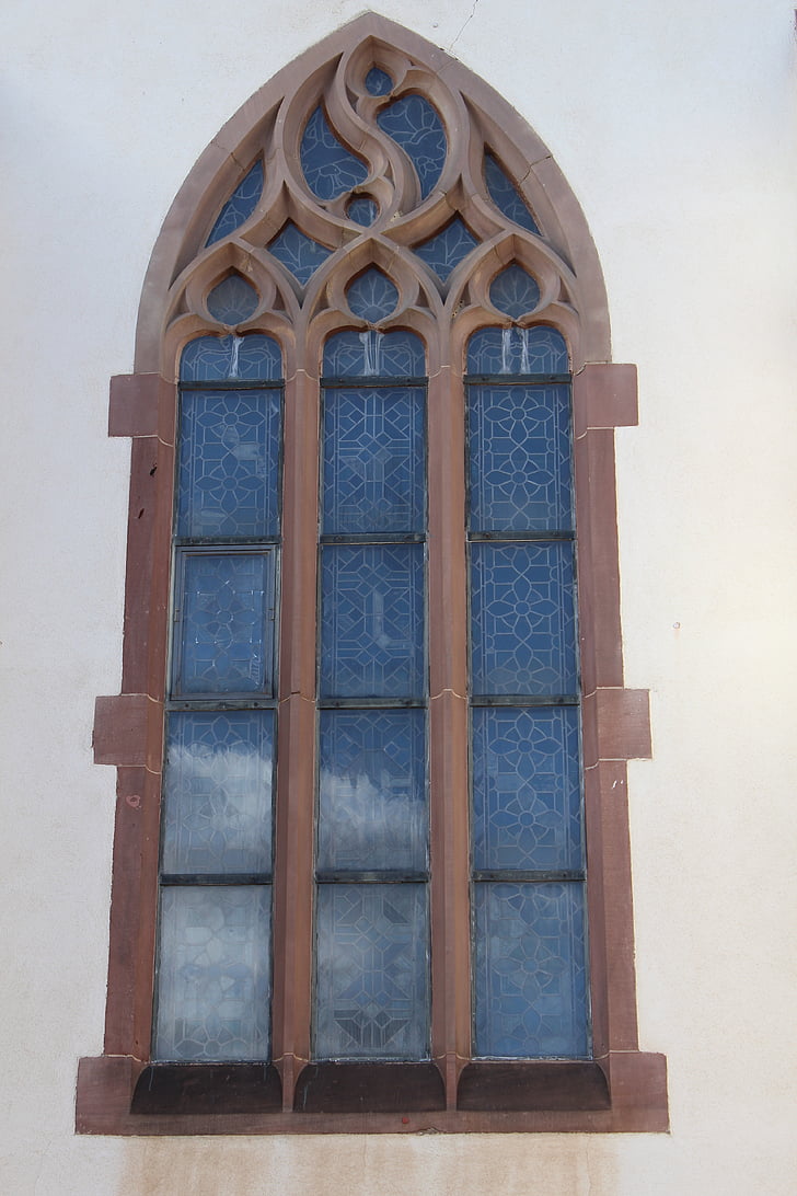 logs, baznīca, baznīcas logu, arhitektūra, stikls, veco logu, ēka