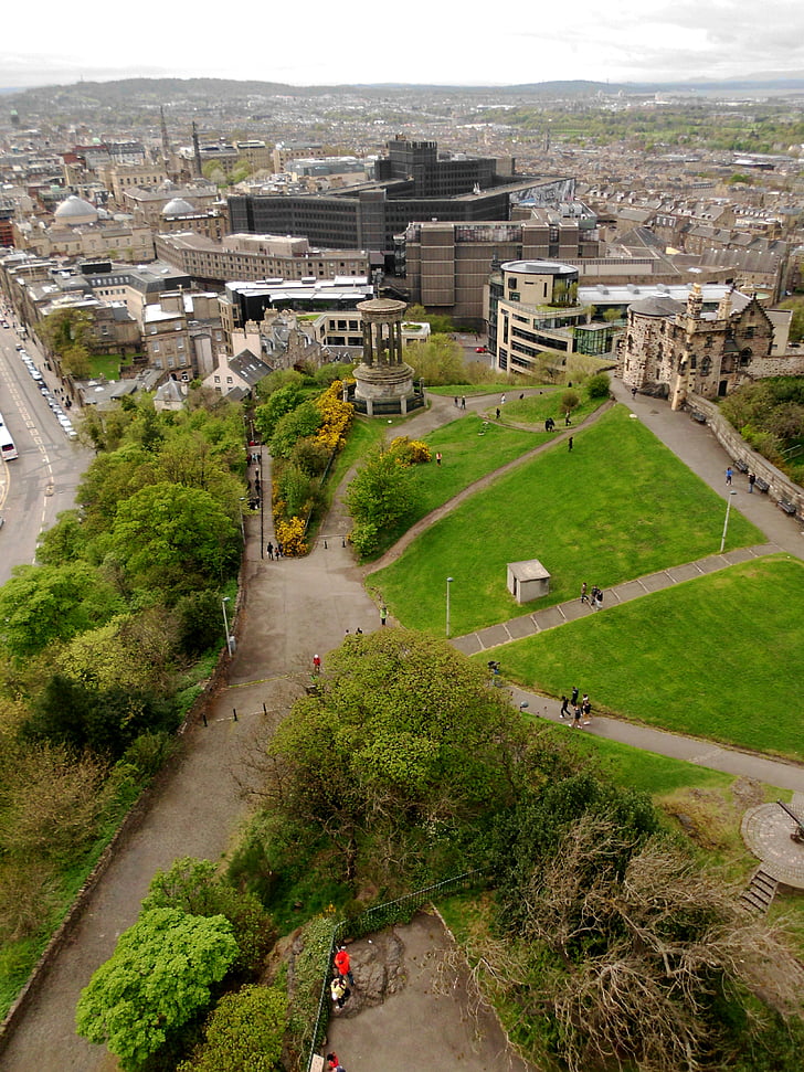 Calton hill, Edinburgh, landschap, stad