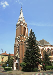 Arad, Transilvānijā, baznīca, vēsturisko, vecais, ēka, pieminekļu