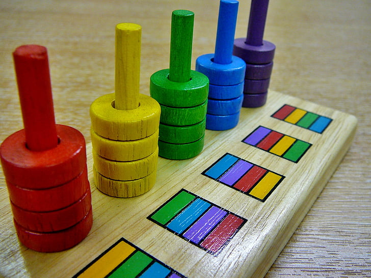 színek, játék, játék, gyermek, színes, logika, sárga