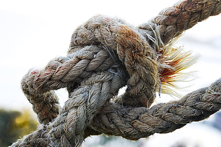 knot, rope, cordage, close, ship traffic jams, knitting