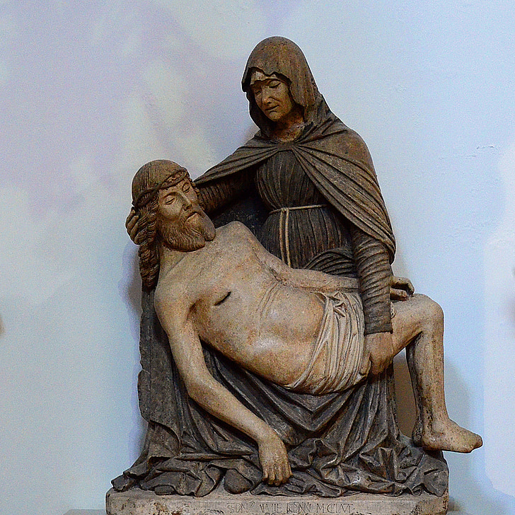 Italie, sculpture, Vierge, Christ, Pouilles, Pieta, Polignano
