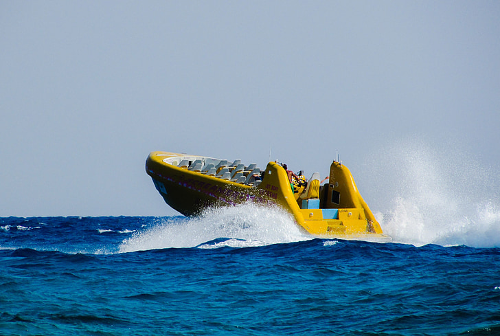 perahu, olahraga air, kecepatan, air, menyenangkan, musim panas, Splash