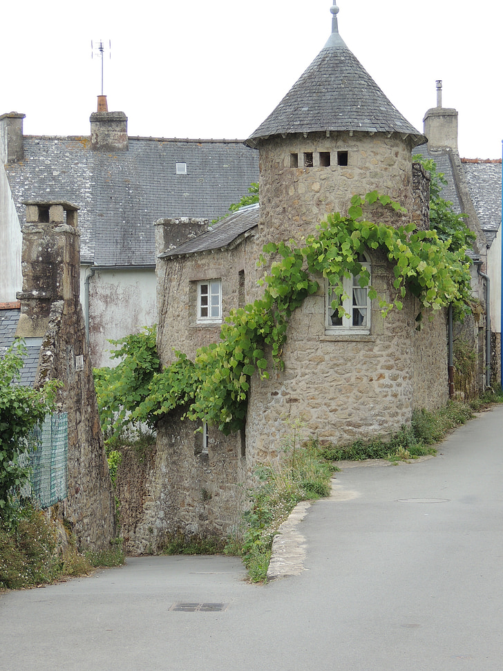 dům, Bretaň, Morbihan, Ile aux moines, kameny