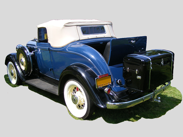 Oldtimer, Plymouth, üstü açık araba, 1933, Cabriolet, Vintage, Rumble seat