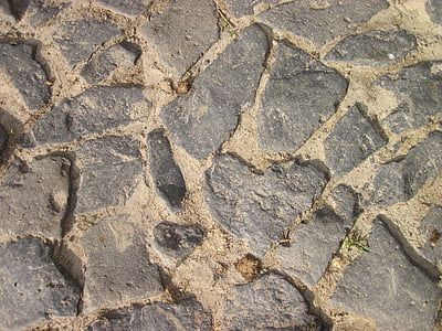 coração, pedras de pavimentação, pedras, estrada, em forma de coração