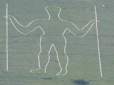 μακρύ, ένα, μεγάλη άνθρωπος Γουίλμινγκτον, Λόφος σχήμα, Γουίλμινγκτον, Ανατολικό Σάσεξ, Αγγλία