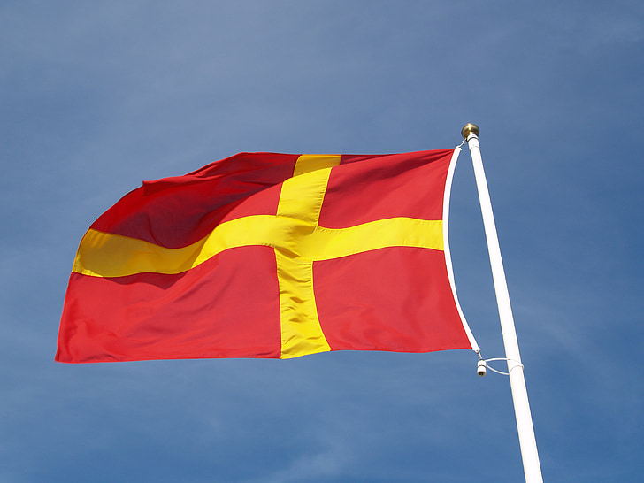 flagga, Skåne, röd, gul