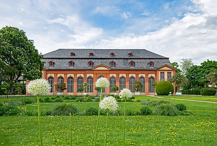 orangery, architecture, spring, flowers, places of interest, building, darmstadt