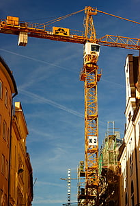 Munich, Baukran, machines, architecture, site, Assemblée, Crane