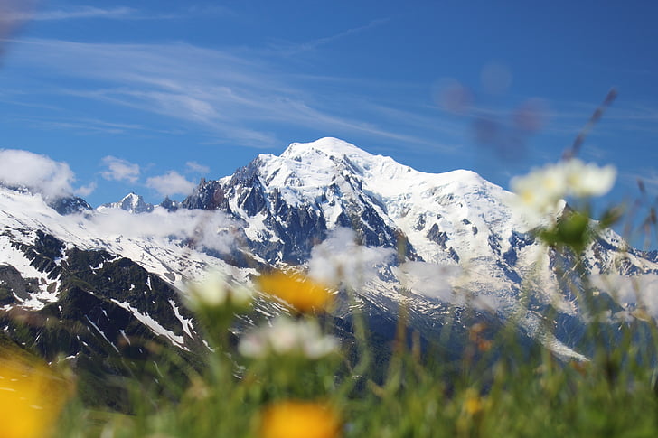 Mont blanc, Ogled mont blanc, Alpe, migracije, treking, gorskih, krajine